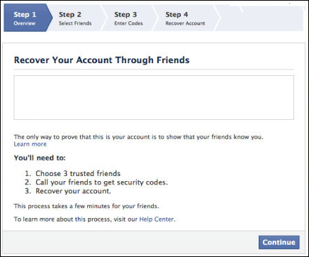 Trusted friends Facebook