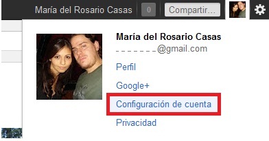 Configuraciones Google+