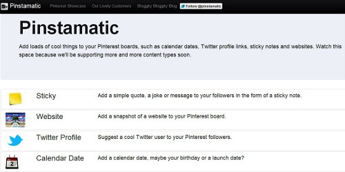 Pinstamatic, app para Pinterest
