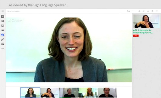 Hangout incorpora lenguaje de signos
