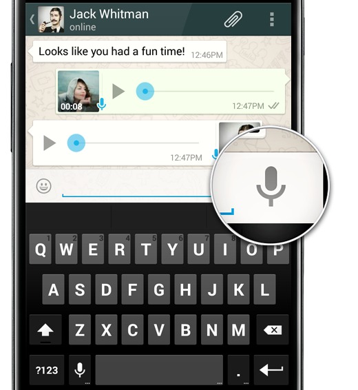 WhatsApp estrena botón para enviar mensajes de voz
