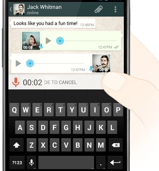 WhatsApp estrena botón para enviar mensajes de voz2